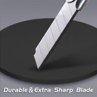 Cuchillo De Utilidad Retráctil De Acero Inoxidable 9mm Para Desempaquetar Corte De Papel Artesanía Carving Para Artistas - details 3