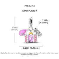 Encanto De Plata De 925 Para Pulsera Con Barco De Paseo Y Corazón Joyería Fina Para DIY Regalo Con Cuentas De Papel Y Rosas - details 67
