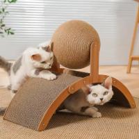 Juguete Para Gato Vertical Arco De Uñas Resistente Al Desgaste Y No Esmerilante Divertido Juguete Para Perros Y Gatos Hecho De Madera De Pino - details 1