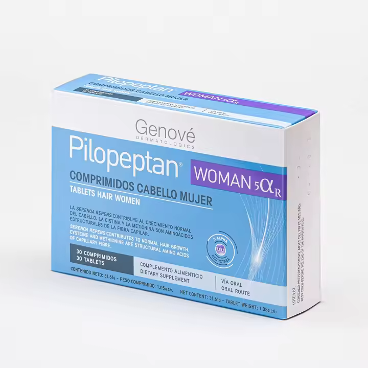 Pilopeptan Woman 5 Alfa Comprimidos - Complemento Nutricional Anticaída Capilar Mujer - 1