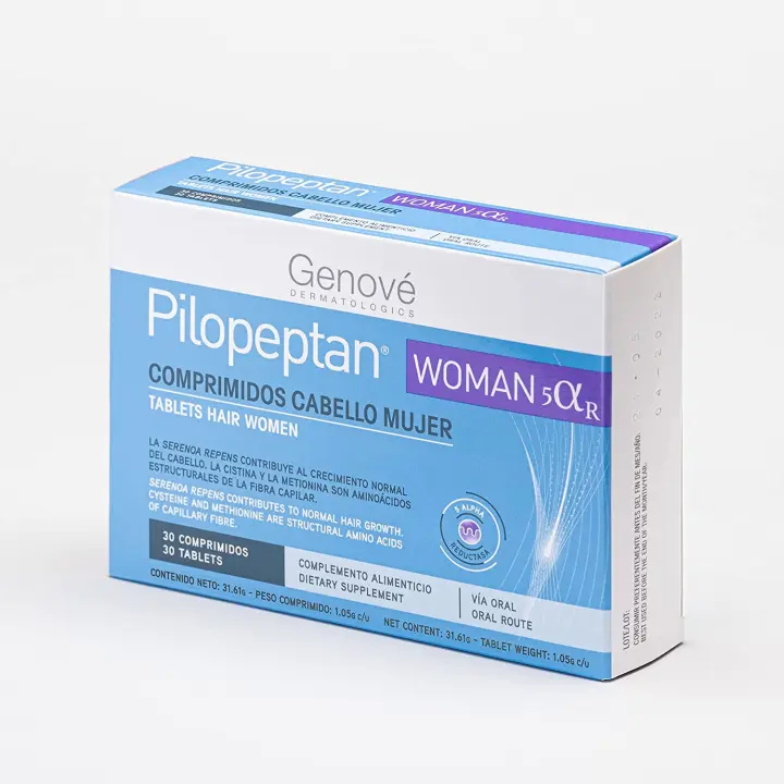 Pilopeptan Woman 5 Alfa Comprimidos - Complemento Nutricional Anticaída Capilar Mujer - 1