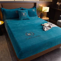 Sábana Elástica De Peluche Suave Protección De Matraces De Velours Sábana Plancha Estilo Sencillo Color Sólido 100% Poliéster - details 9