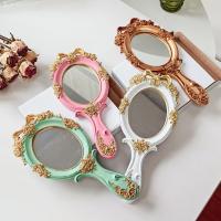 Espejo De Maquillaje Retro Europeo Manejable Vintage Para Vestíbulo Y Spa Espejo Compacto Para Cosméticos Con Mango - details 0