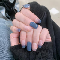 24 Pcs Uñas Postizas Redondas Medio Rosa Y Blanco Gloss Con Estrella Reutilizables Falsas Con Tabs De Gel Uñas De Plástico Para Dedos - details 10