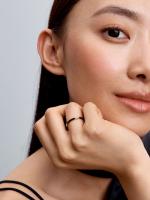 Pandora - Anillo de esmalte Negro y Piedras-Baño de Oro de 14K - details 2