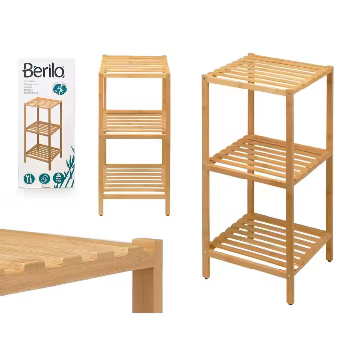Estantería Baño Cocina Bambú 3 Capas - 1