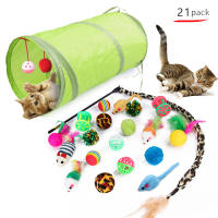Juego De Juguetes Para Gatos Pack De Variedad Con Ratón De Sisal Bola Con Campana Y Palito Divertido Para Mascotas Suministros Para Gatos - details 0