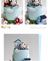 Nuevos Adornos Para Pasteles Temáticos De Granja Decoraciones Para Fiesta De Primera Cumpleaños De Bebé Ornamento De Vaca Tractor Y Pollo Para Cumpleaños Infantil - details 1
