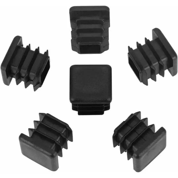 20 piezas de tapa para base de silla, tapa de tubo cuadrado, tapa de poste cuadrado de plástico para pies - - 1