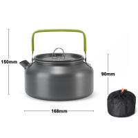 Kettle De Camping Portátil Exterior Antideslizante De Aluminio Ligero Con Manija Antisalpicaduras Para Picnic Y Cocina - details 10