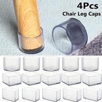 Juego De 4 Pads De Silicona Transparentes Para Patas De Mesa Y Sillas Cubiertas Con PVC Capa Inferior Redonda Protector De Piso Para Muebles Antideslizantes - details 0