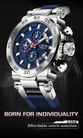 Reloj De Pulsera Deportivo Para Hombre LIGE Lujo Nueva Gran Dial Impermeable Cuarzo Reloj Cronógrafo Luminoso Resistente Al Choque Relogio Masculino - details 0