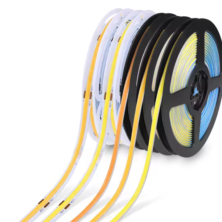 Tira De LED COB Flexible 12V 5mm 8mm Con 320 LEDs Alta Densidad Para Iluminación De Armarios Y Hogar Luz De Lampara FOB - 1