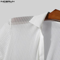 Camiseta De Pecho Redondo Con Estampado Rayado Para Hombre INCERUN Moda Casual Verano Manga Corta Tallas S-5XL Ropa De Calle - details 10