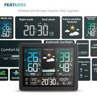 Estación Meteorológica Electrónica Con Pantalla De Color Inteligente Temperatura Humedad Predicción Del Clima Alarma Multilenguaje 8 Enlaces - details 5