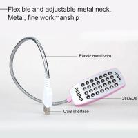 Lámpara De Lectura Portátil Con 28 LEDs USB Luz Nocturna Blanca Para Mesa Laptop Power Bank Notebook PC Computer - details 2