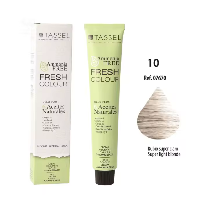 Tinte Fresh Colour sin Amoniaco 100ml: 10 - Rubio súper claro - Tassel - 1