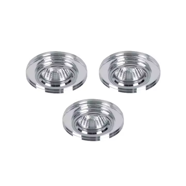 Foco Marta, Metal, Plata, 8,5x8,5x1 cm - 1