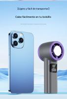 ¡Novedad 2025! Ventilador portátil de enfriamiento termoeléctrico - 100 velocidades, sin aspas, recargable con pantalla digital. - details 10