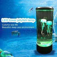 Lámpara De Noche LED Cambio De Color Juguete Acuario Mini Acrílico Simulación De Medusa Decorativa USB Regalo Para Niños - details 4