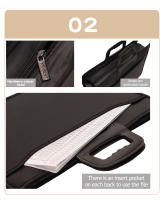 Bolso De Mano Para Portátil A4 Gran Capacidad Estuche De Almacenamiento Multicapa Para Reuniones Y Oficina Bolsa De Archivos - details 4