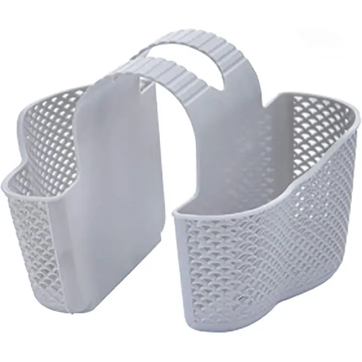 Organizador de fregadero de cocina, cesta de fregadero, almacenamiento de baño-Trapos de almacenamiento, Plato y Esponja en un solo Lugar-Diseño Gris - 1