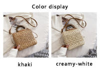Bolso de Mujer JIOMAY 2023 Verano Bolsos de Mano de Diseñador Bolso de Hombro de Playa con Mango de Madera Cierre de Cordón Tejido de Poliéster - details 4