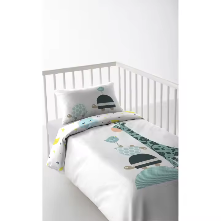 FUNDA NORDICA REVERSIBLE CUNA/MAXICUNA INFANTIL BEBÉ 100% ALGODÓN PABLO COOL KIDS FABRICADO EN ESPAÑA - 1