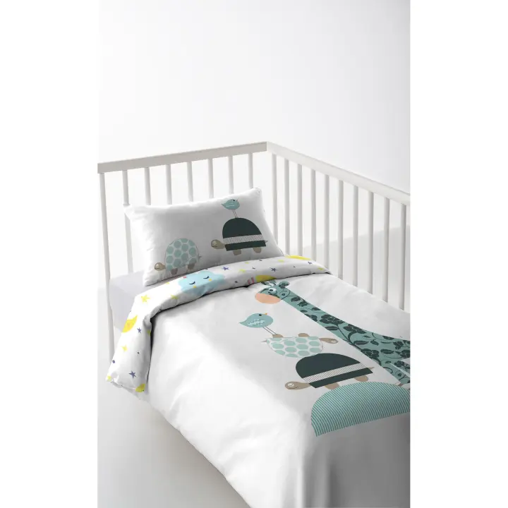FUNDA NORDICA REVERSIBLE CUNA/MAXICUNA INFANTIL BEBÉ 100% ALGODÓN PABLO COOL KIDS FABRICADO EN ESPAÑA - 1