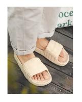 Sandalias De Lujo Para Hombre Zapatos De Verano Blancas Planas Confortables Para El Exterior EVA Suave Talla Verdadera - details 9