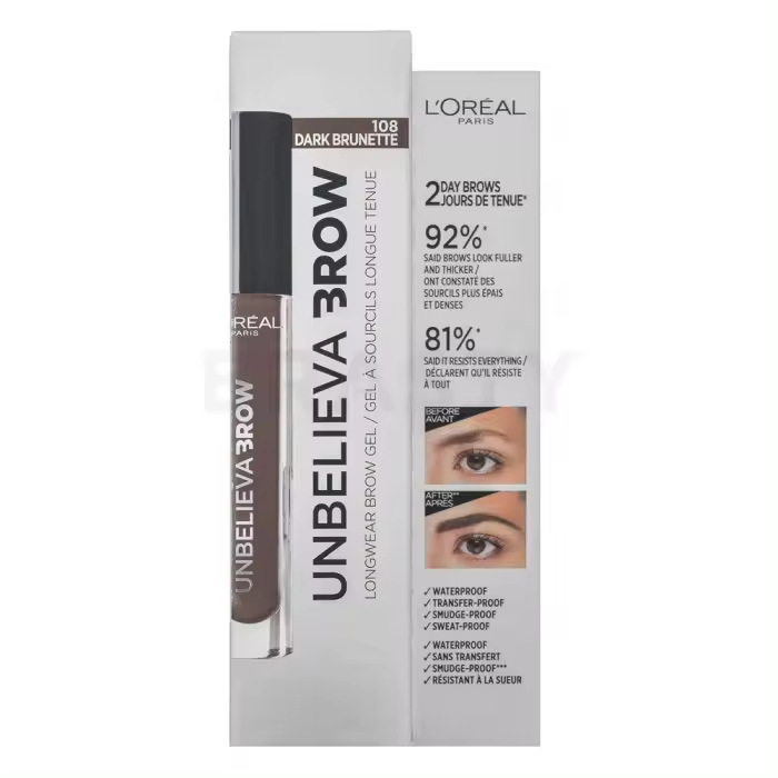 GEL DE CEJAS UNBELIEVA BROW L'OREAL 108 DARK BRUNETTE - 1