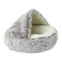 Nueva Cama De Gato Y Perro Caliente Redonda De Peluche Larga Casa De Gato Para Gatitos Almohadilla De Manta Para Mascotas Pequeñas Chihuahua - details 4