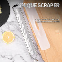 Leeseph Rallador De Queso Con Mango De Madera Acero Inoxidable Multiusos Rallador De Alimentos Para Chocolate Mantequilla En La Cocina - details 4