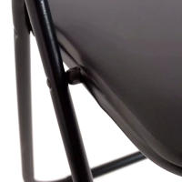ORION91 Silla ALYA Plegable Asiento Acolchado Color Negro 🖤 45x45x80cm Estructura Negra Comedor Oficina Salón Teletrabajo Cocina - SpazioLuzio - details 1