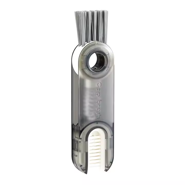 Cepillo De Limpieza 3 En 1 Para Botellas Y Tazas Con Bola De Acero Flexible Cepillo Para Agujeros De Tiras Y Cubiertas De Botella Herramienta De Limpieza Ecológica Multifuncional - 1