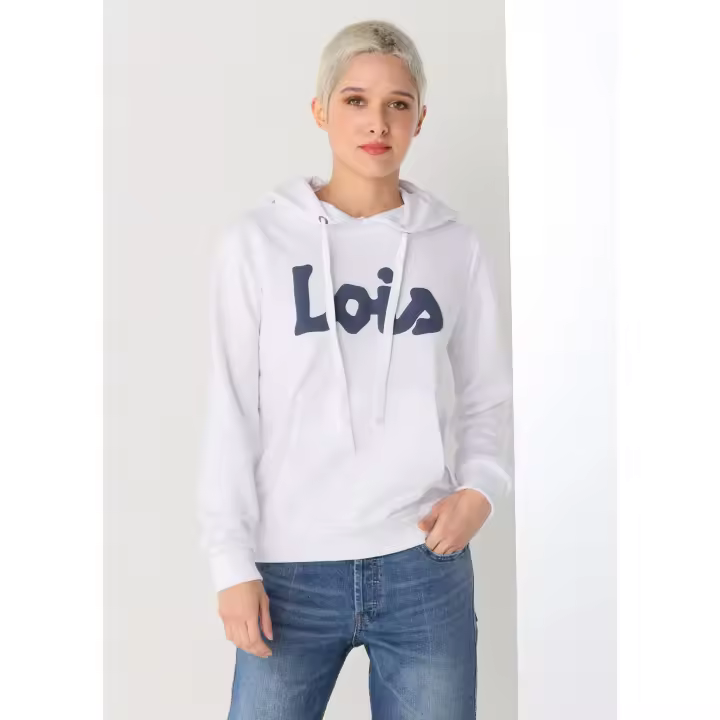 LOIS JEANS - Sudadera con capucha logo Lois - 1