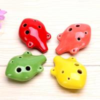 1pcs Flauta De Ocarina Colorida Soprano C Con 6 Agujeros Mini Flauta Cerámica Instrumento Musical Para Niños Juguete - details 8