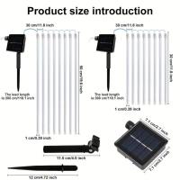 Luz De Lluvia De Meteoros Solar 30cm Con 8 Tubos Y 192 LEDs Luces De Hadas Impermeables Para Decoración De Navidad - details 2