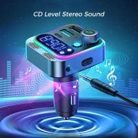 Transmisor FM Bluetooth Para Radio De Coche Con Doble Micrófono Para Llamadas Manos Libres Sin Cables Reproductor MP3 Soporte Carga Rápida - details 7