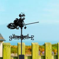 Weathervane De Metal Silueta Artística Decorativa Para Jardín Casa Granja Valla Puerta De Mascota Uso En Techo O Cerca - details 1