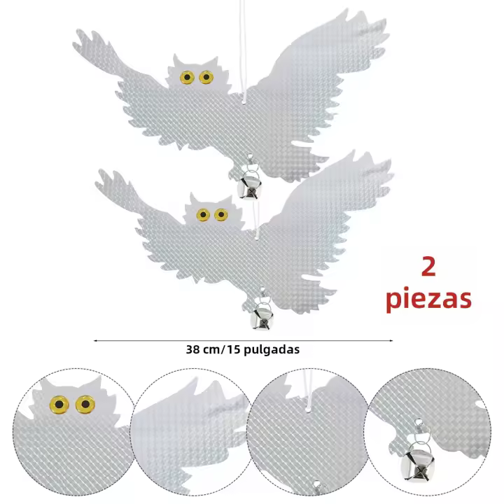 Pezón De Pato Falso Con Cabeza Giratoria 360° Impermeable Repelente De Aves Control De Plagas Escarabajo De Pared Para Jardín Exterior Patio Interior - 1