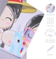 DECASATEXTIL Funda Nórdica Infantil Cama 90 -Juvenil – 3 Piezas – Funda nordica 150x255cm Bajera y Almohadón – Reversibles - Algodón/Poliéster- Suave Transpirable - Kayana Gris Cama 90 - details 2