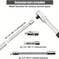 Juego De 46 Piezas De Llaves De Destornillador De 1/4 Pulgada Con Juego De Bits Y Barra De Extensión Para Reparación De Automóviles - details 6