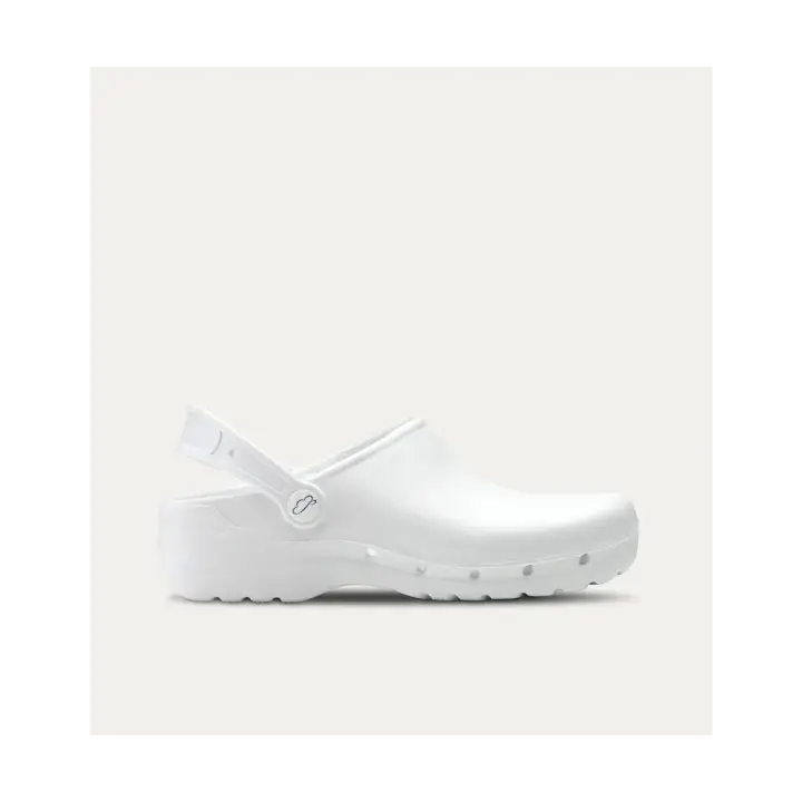 Zuecos Antiestáticos blancos mujer   Textil, extraible, efecto memoria y antibacteriano - 1