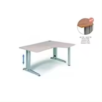 MESA DE ROCADA ADJUST FORMA DE L DERECHA 180X120 COLOR ROBLE - 1