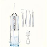 Irrigadores De Agua Eléctricos Para Dientes, Irrigador Oral Blanqueador Dental Con 4 Boquillas De Chorro, Kit De Cepillo De Dientes Blanqueador Impermeable Para Uso En Casa Y Viajes - details 3
