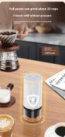 Molino De Café Eléctrico Cerámico Ajustable Para Uso Doméstico Y Al Aire Libre Con Tapa Desmontable Para Agregar Granos De Café - details 7