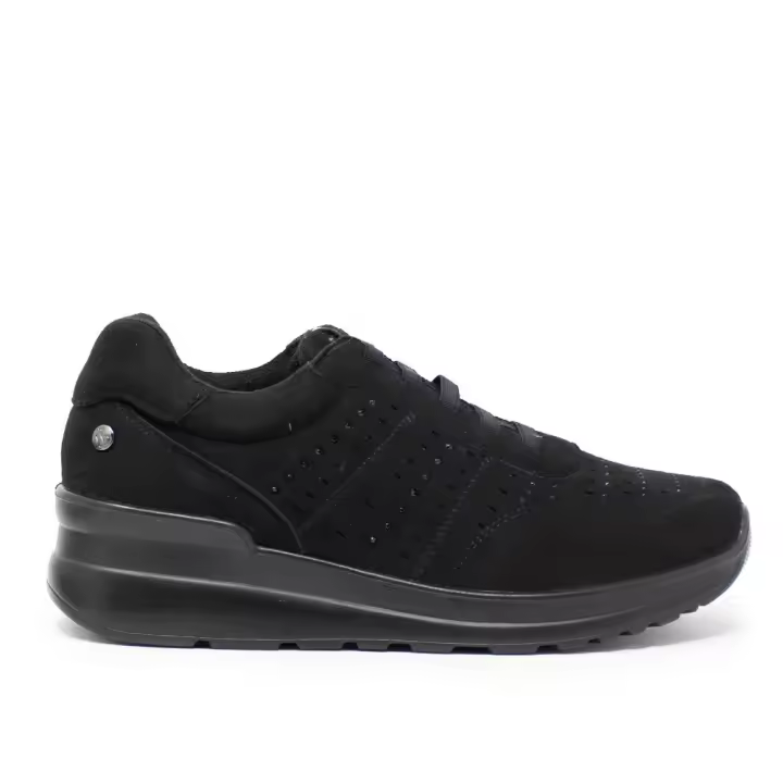Sneakers mujer AMARPIES AST27000 CASUAL SPORT BRILLANTES Y ELASTICO NEGRO 33802 24I - 1