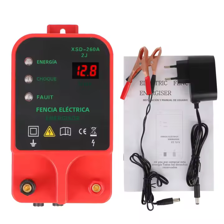 Controlador De Voltaje Alta Tensión Para Valla Eléctrica Con Pantalla LCD Alarma De Alta Decibelios Impermeable 10KM - 1
