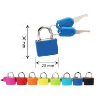 Paquete de 8 cerraduras con 2 llaves, cerradura pequeña para equipaje, mini cerradura para suites, cerradura con llave para mochilas, suites, taquillas escolares, Mu - details 0